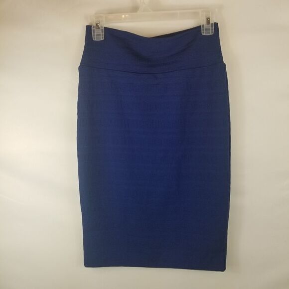 LuLaRoe Dark Blue Knit Skirt. Size S. - Picture 3 of 8